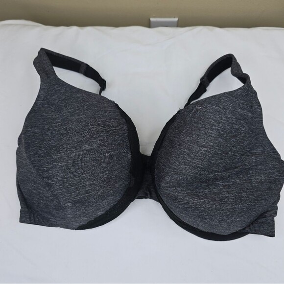 Gray Padded Bra Lightly Lined Full Coverage Size 40DDD - Picture 1 of 8
